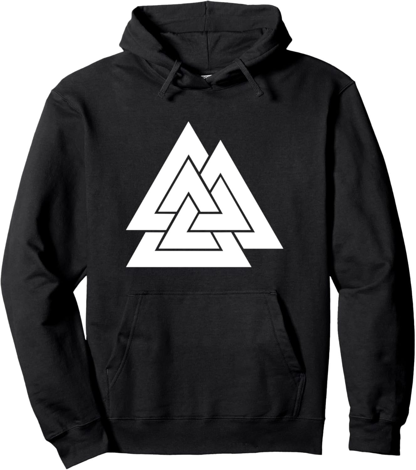 

Викинг Валькнут, исландский, нордический, норвежский, худи с изображением Викинга Валькнута Miftees Viking Tees, черный