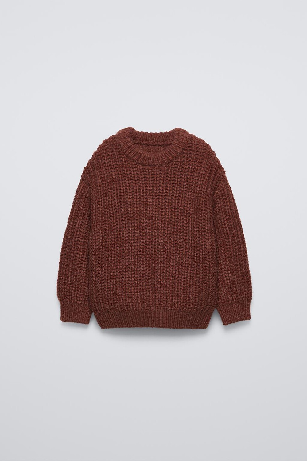 

Свитер толстой вязки ZARA, терракота