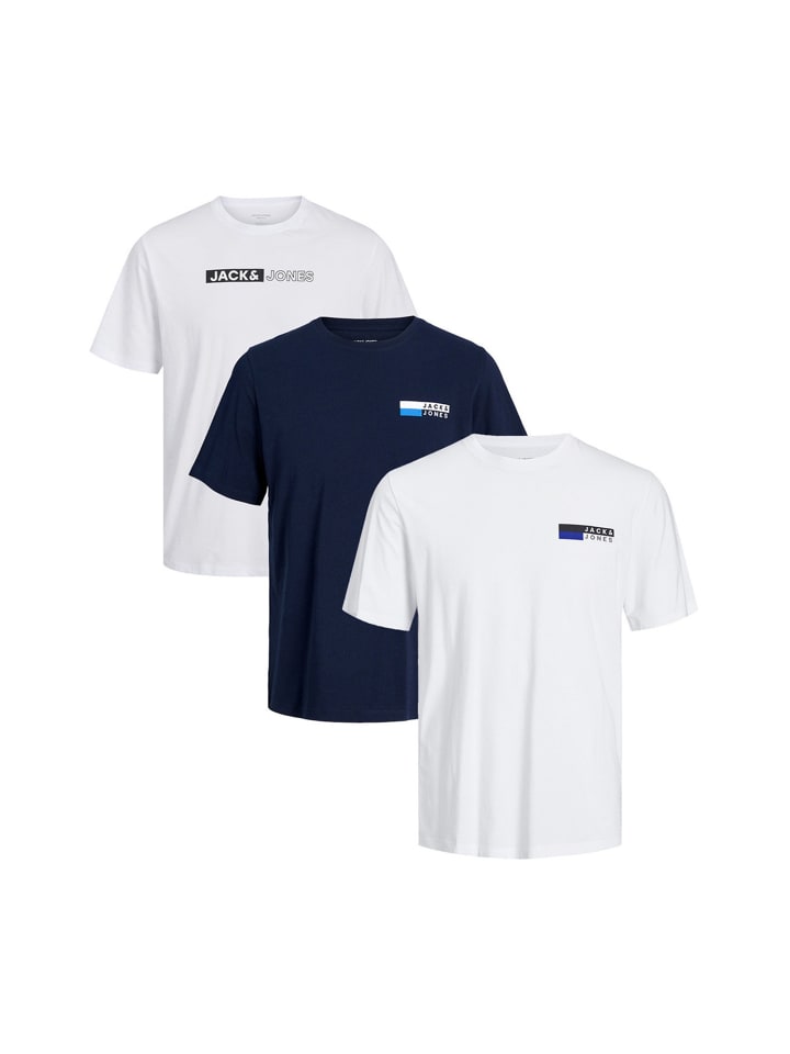 

Футболка Jack & Jones, цвет weiß/blau