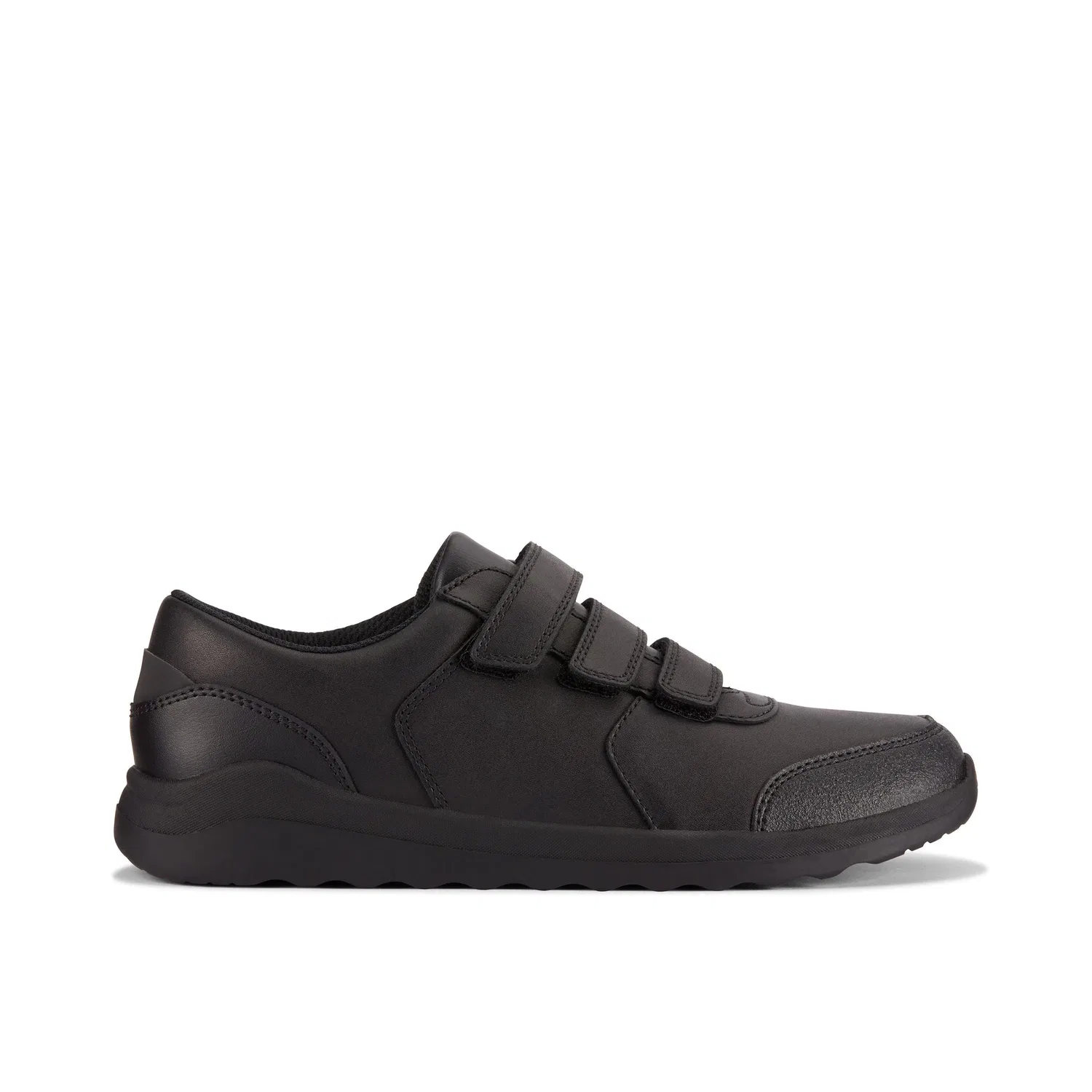 Кроссовки Clarks Daze Step для девочек, кожаные, на липучках, черные
