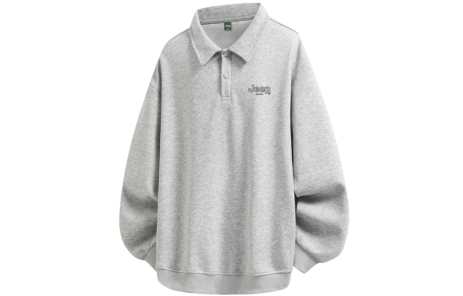 

Свитшот Unisex Lapel Moderate Heavyweight Jeep, светло-серый