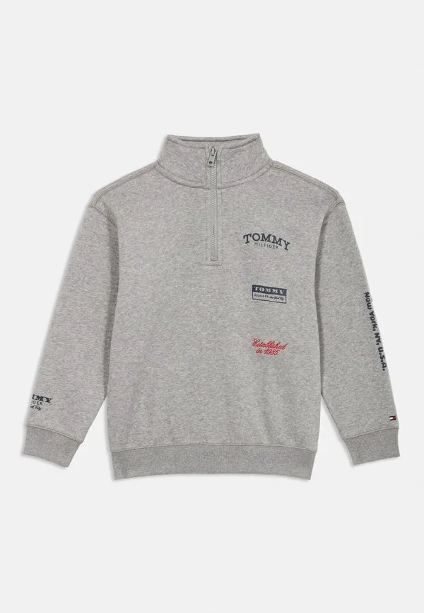 Толстовка с несколькими вариантами длины на молнии до середины груди Tommy Hilfiger, Mid Grey Heather