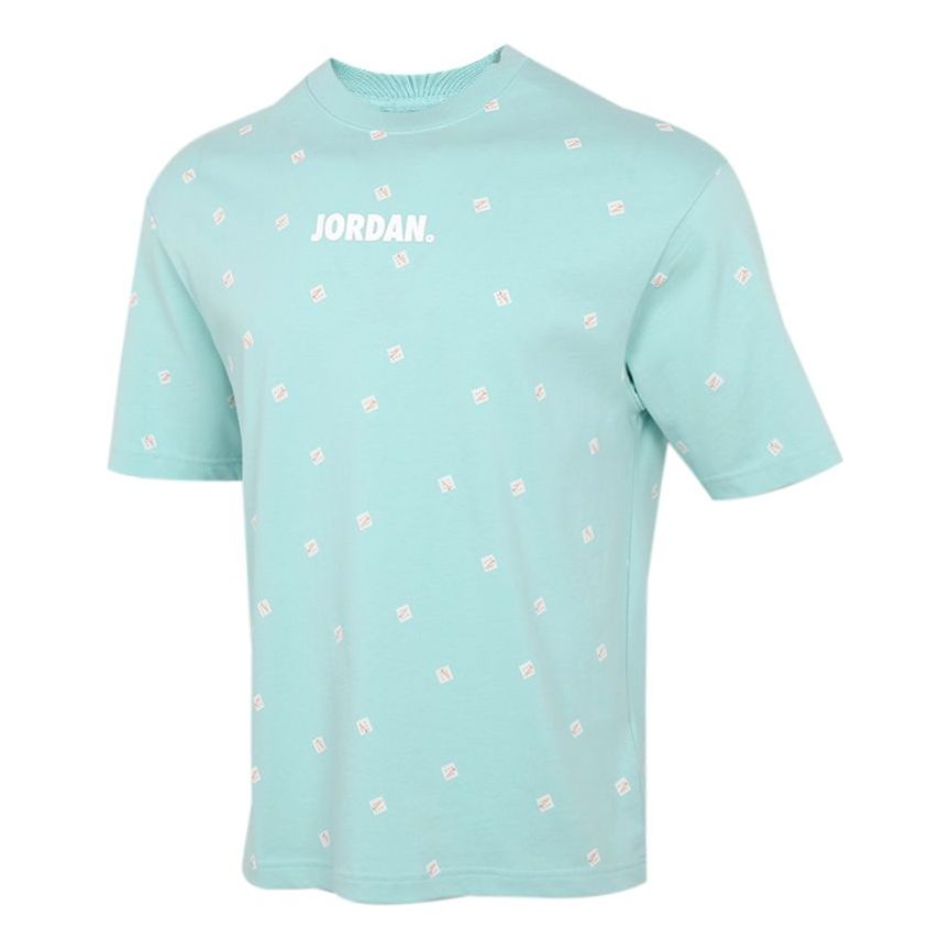 

Футболка Men's Air Jordan Logo Sports Round Neck Short Sleeve Light Blue T-Shirt CZ5186-382