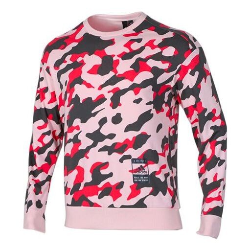 

Толстовка u2 gfx cs lng printing casual sports round neck pullover camouflage Adidas, мультиколор