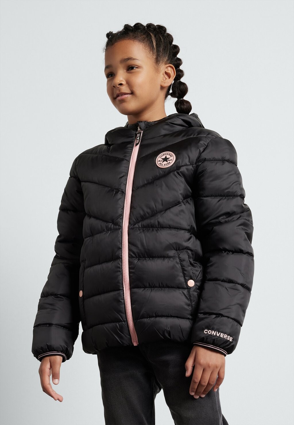 

Зимняя куртка GIRLS SOLID PUFFER Converse, цвет black