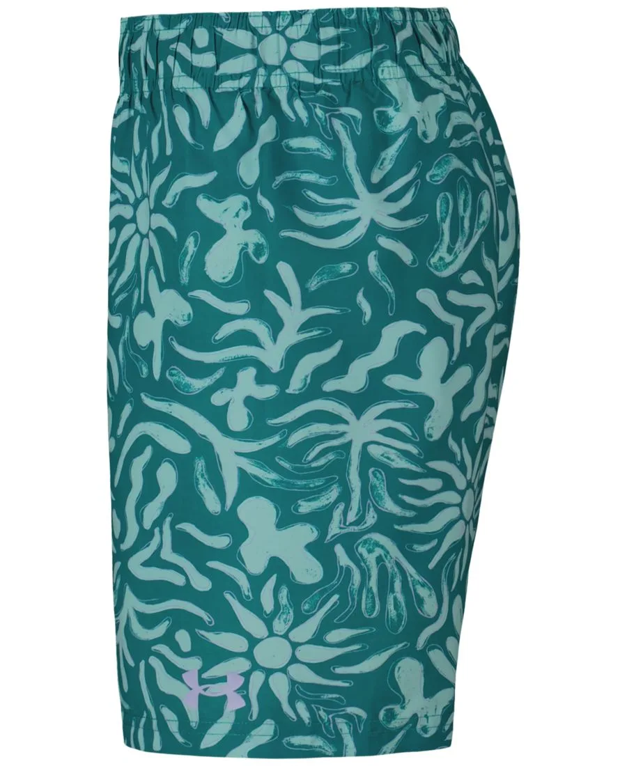 Спортивные волейбольные шорты для мальчиков 8-20 лет Under Armour, Coastal Teal — фото 3