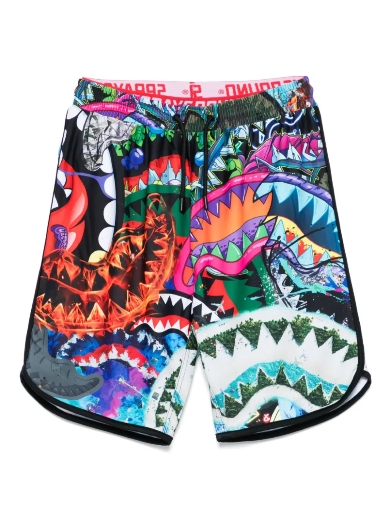 

Шорты для плавания Sprayground kids с принтом, черный