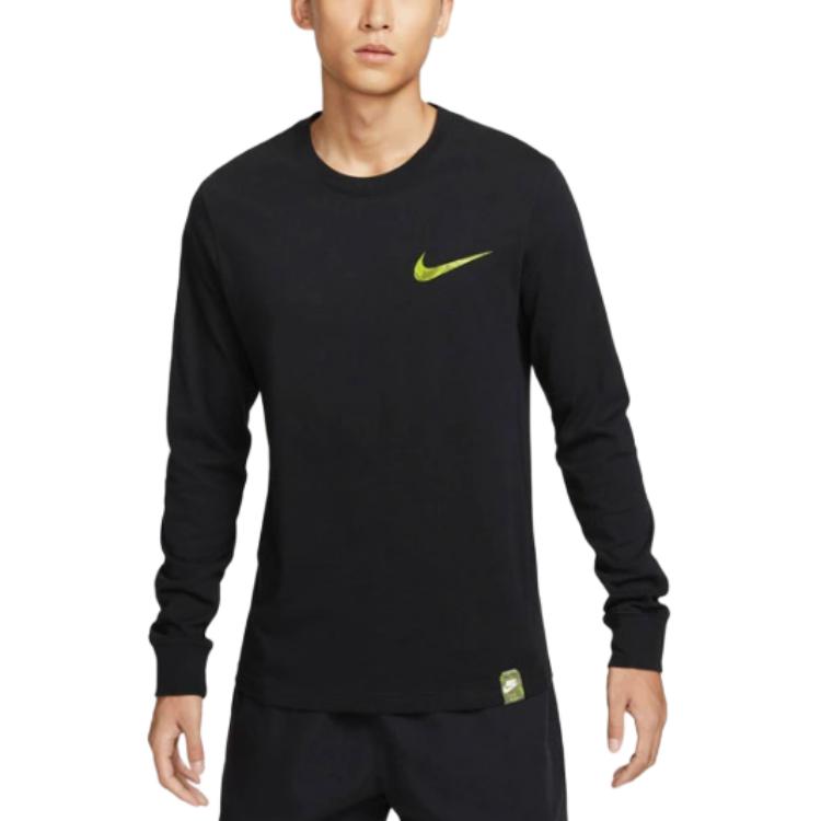 Спортивная клубная футболка с длинным рукавом Nike, черная — фото 2
