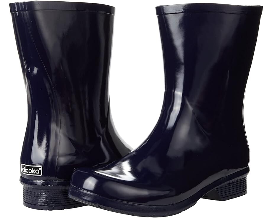 

Ботинки Chooka Polished Mid Rain Boots, темно-синий