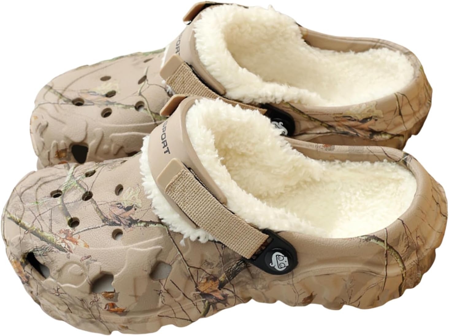 

Женские сабо с меховой подкладкой для дома и улицы Jyswoshoe, хаки