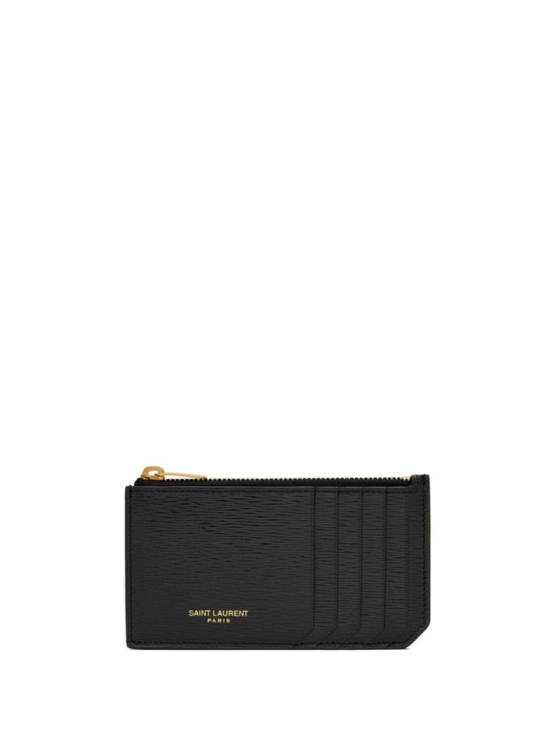 

Saint Laurent фактурный кошелек с логотипом, черный