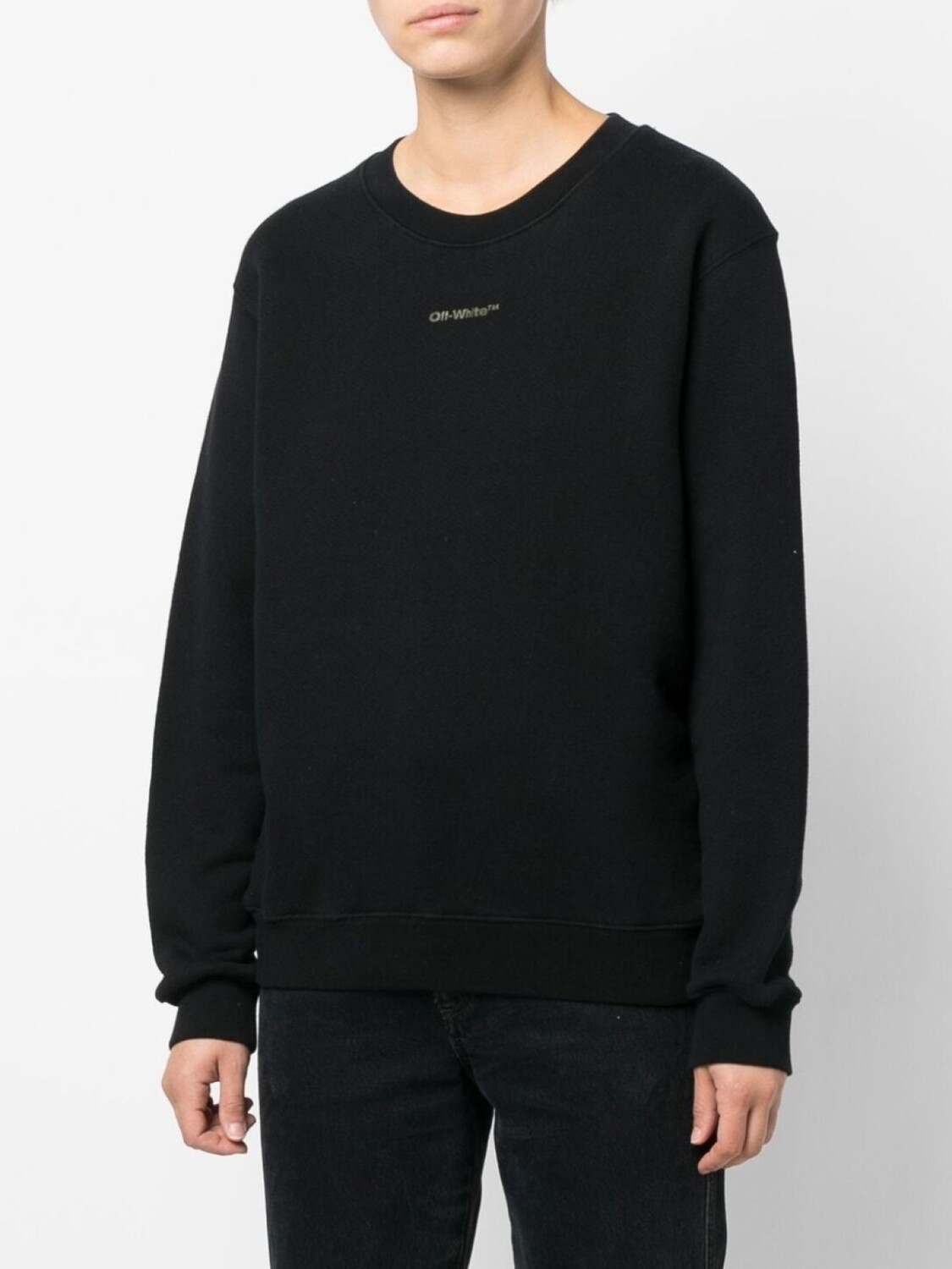 Off-White толстовка с круглым вырезом и логотипом Arrows, черный — фото 3