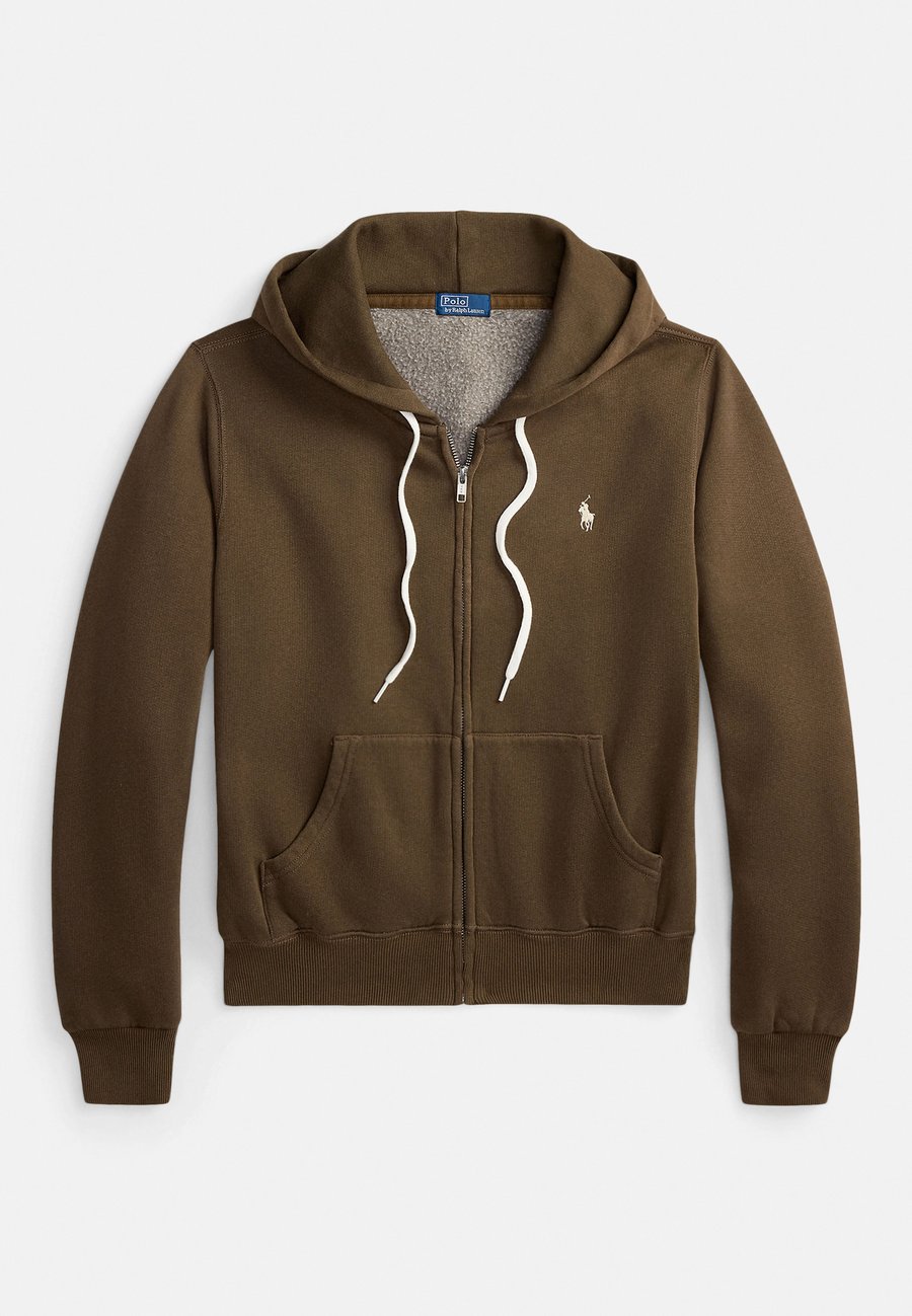 Толстовка Polo Ralph Lauren FLEECE FULL ZIP HOODIE, York Brown/Brown — фото 4