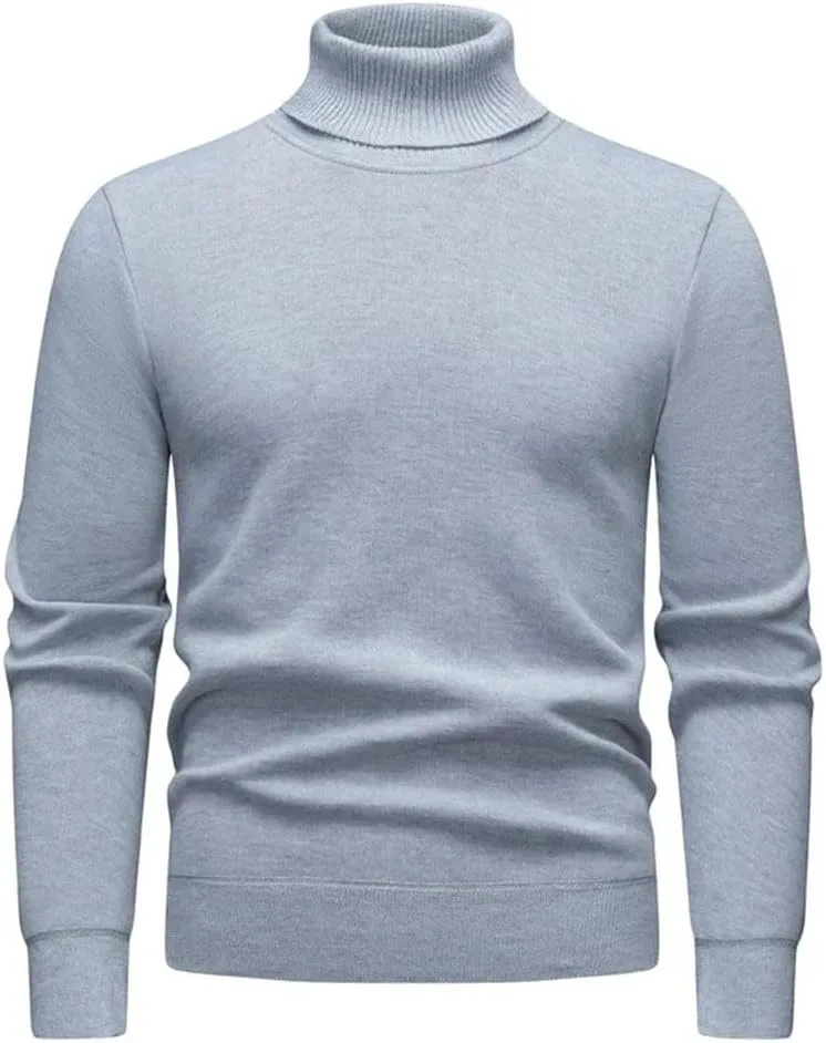 Мужской пуловер с высоким воротником Slim Fit — фото 3