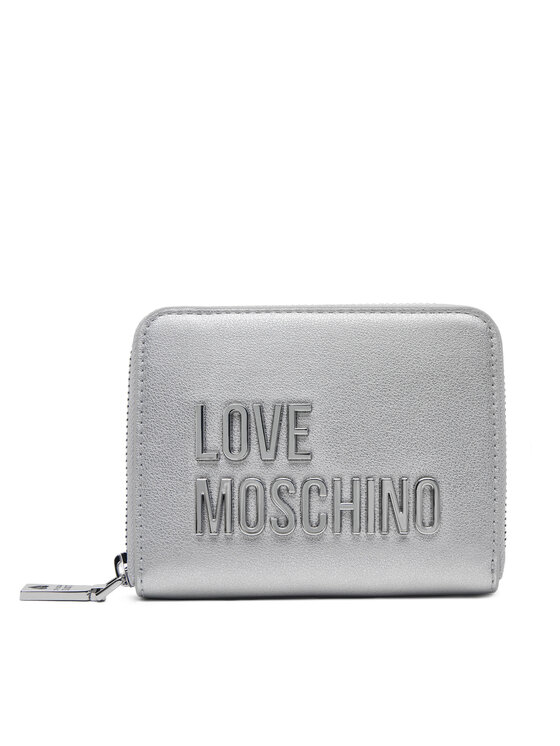 

Маленький женский кошелек JC5613PP1MKD196B Love Moschino, серебряный