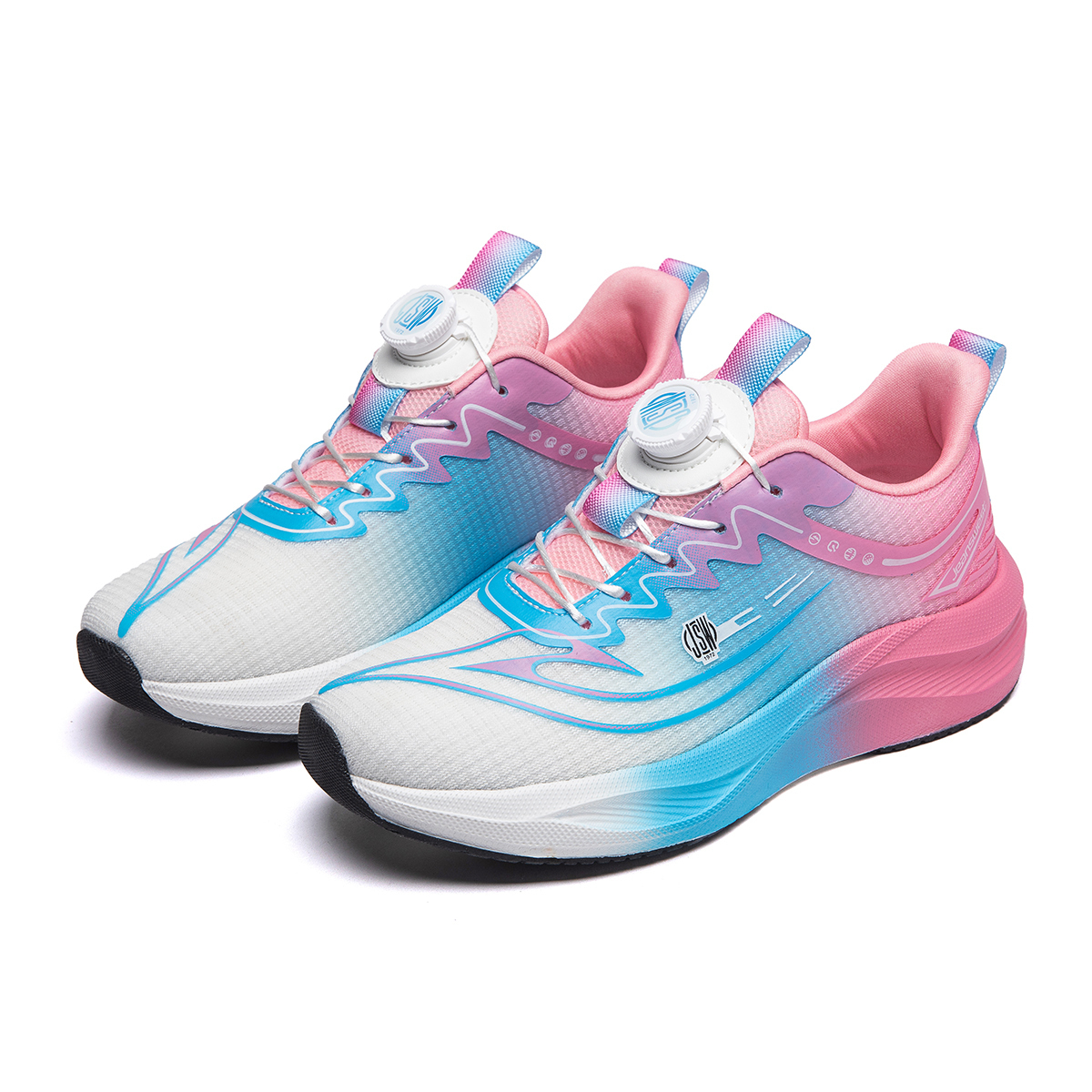 

JEANSWEST Амортизирующие нескользящие дышащие низкие кроссовки для бега унисекс розовый синий белый, цвет Pink Blue White