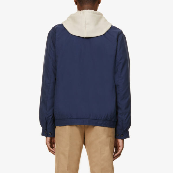 Тканая ветровка классического кроя Bi-Swing с фирменной вышивкой Polo Ralph Lauren, цвет french navy — фото 4
