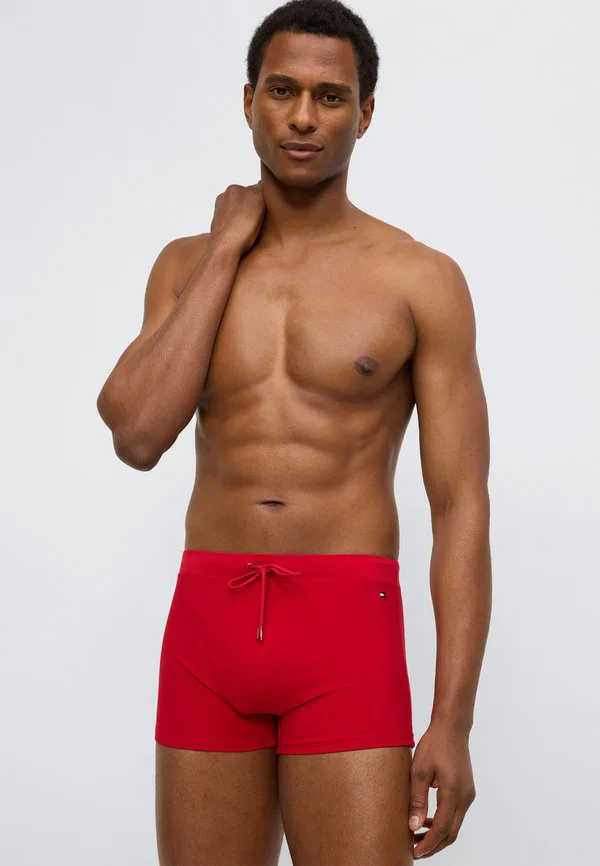Плавки с вышивкой флага, необходимые плавки для плавания Tommy Hilfiger, Medium Red — фото 4
