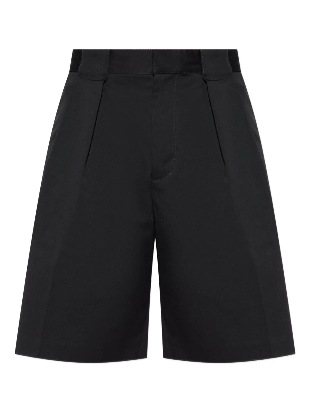 

Плиссированные хлопковые шорты Casablanca, черный