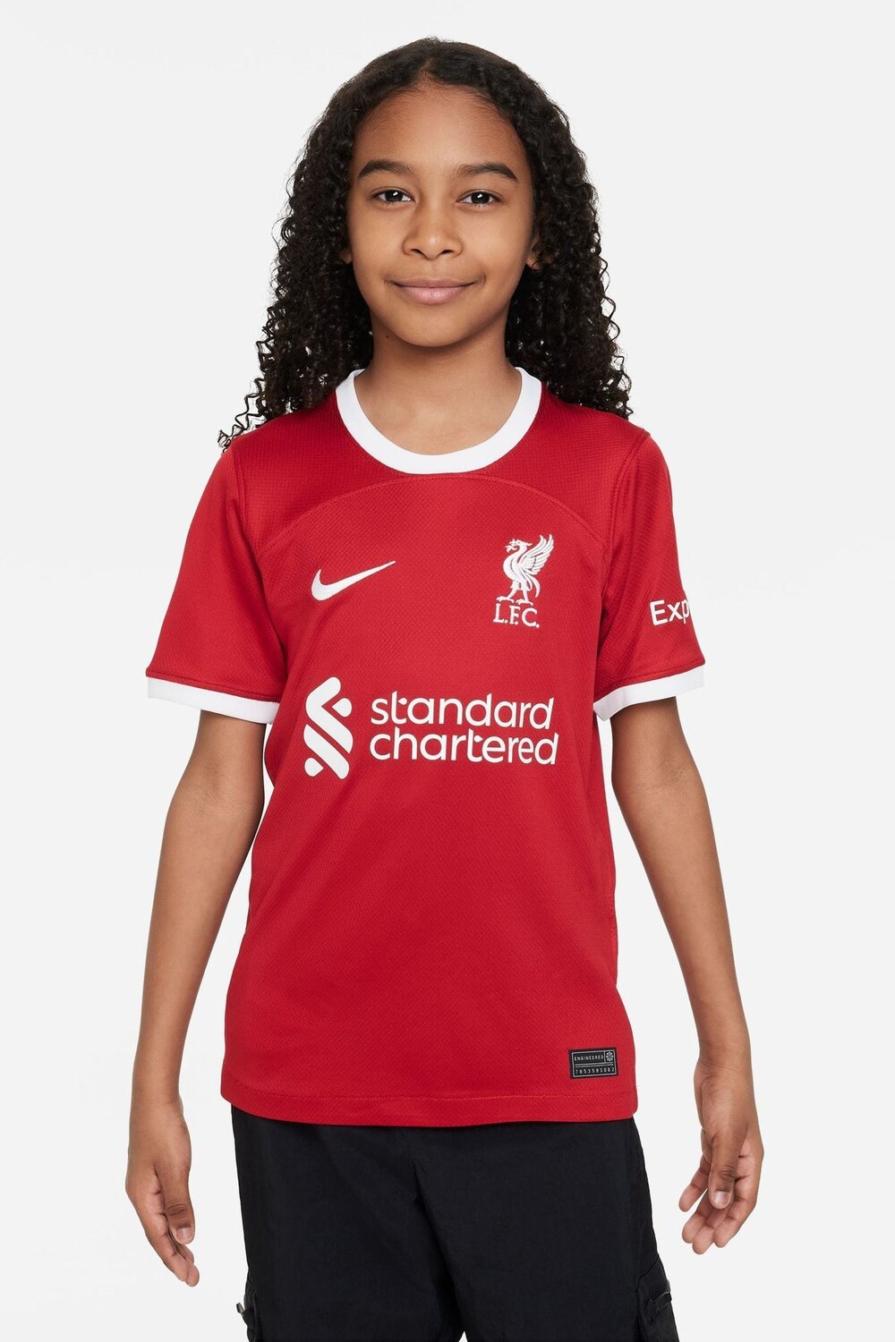 

Детская футбольная футболка Jr Liverpool Stadium 23/24 Home Nike, красный