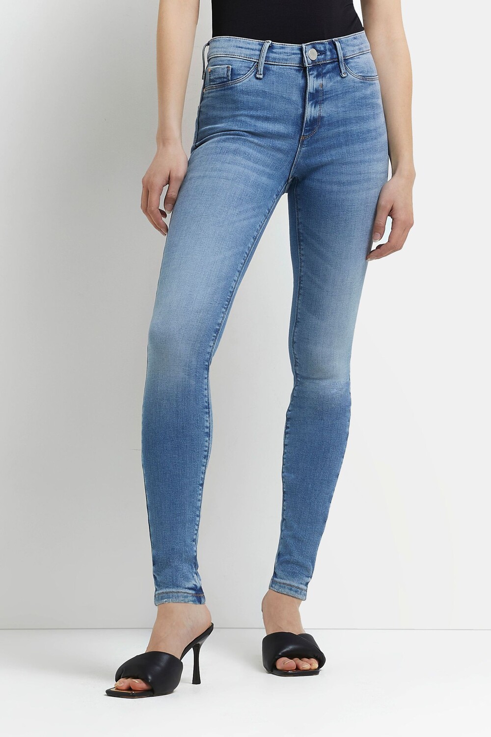 

Джинсы скинни Molly средней посадки River Island, синий