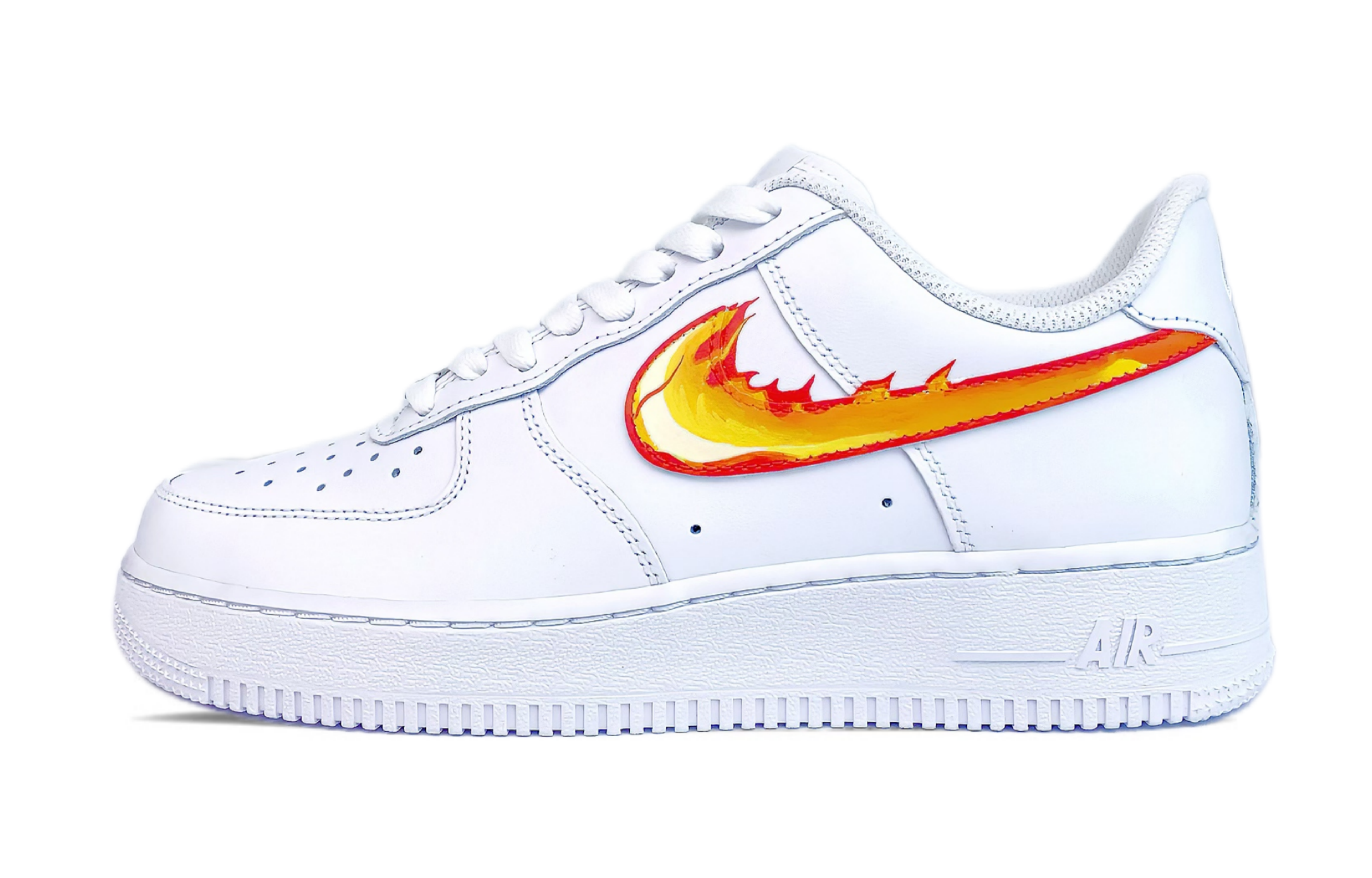

Nike Кроссовки Air Force 1 для скейтбординга, износостойкие, низкие, мужские, белые, синие, оранжевые