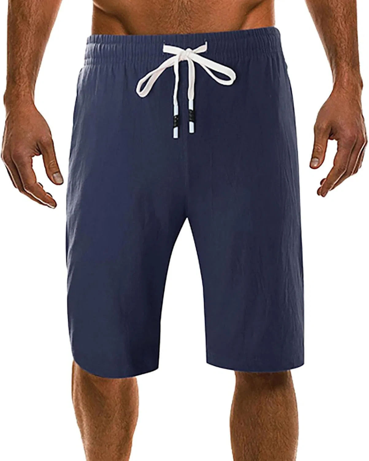 Шорты спортивные льняные Generic, Navy — фото 2