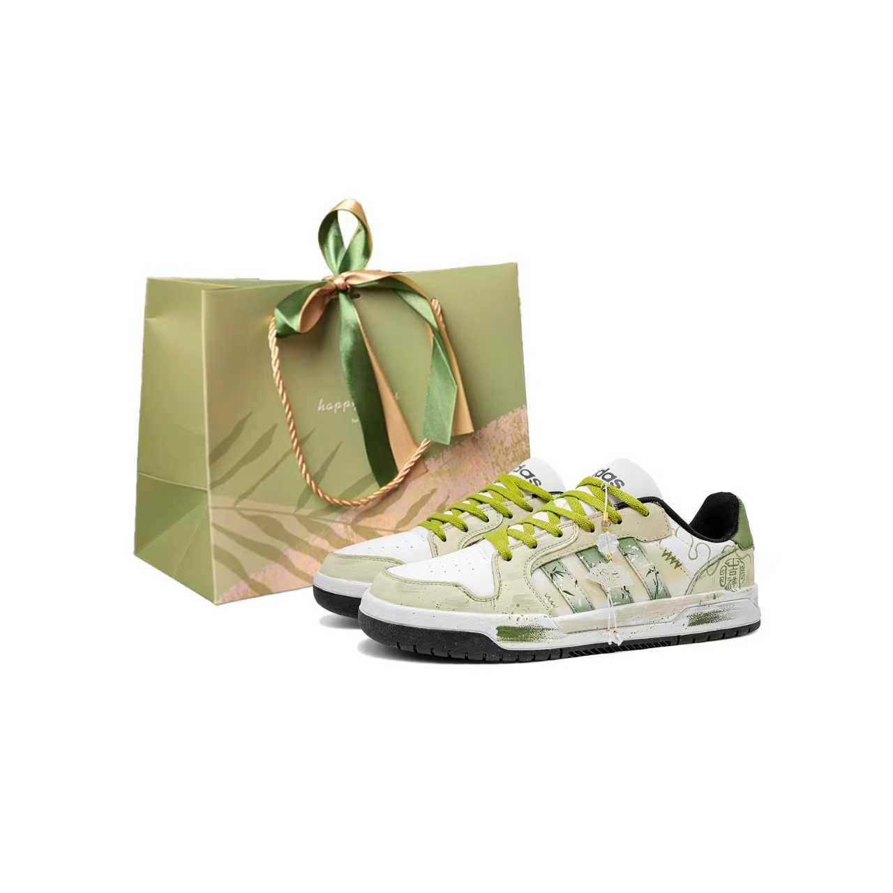 

ENTRAP Bamboo Auspicious Rhythm Износостойкие термокроссовки для скейтбординга, низкие, унисекс Adidas, mystic cyan emerald зеленый