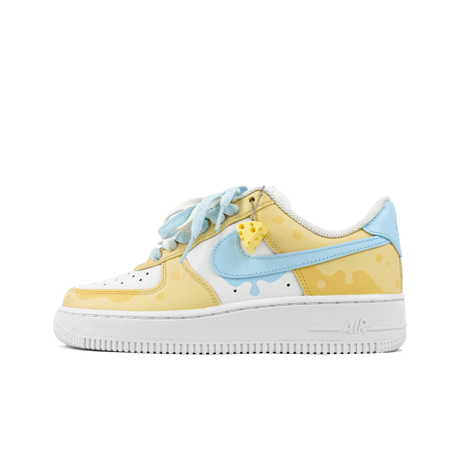 

Кроссовки Nike Air Force 1 Skateboard Shoes Men Low-Top White Yellow/Blue