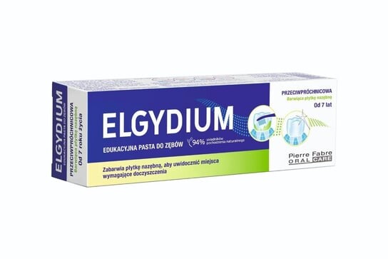 

Зубная паста, окрашивающая зубной налет, 50 мл Elgydium Educational
