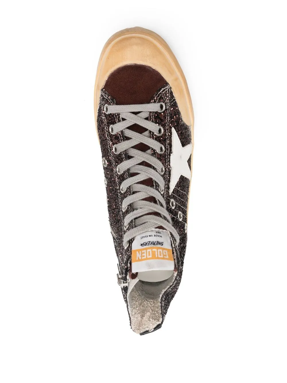 Высокие кеды Francy GOLDEN GOOSE, коричневый — фото 4