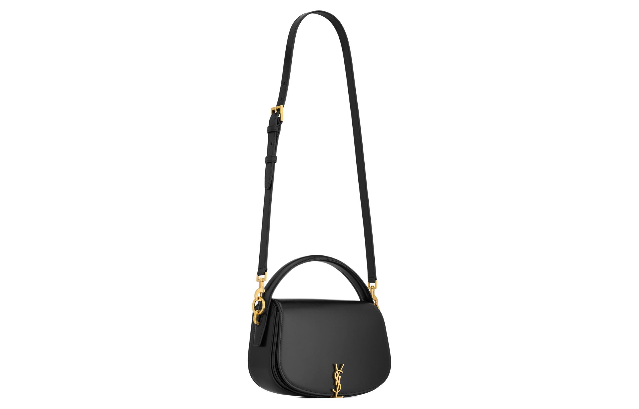 Кожаная наплечная сумка через плечо, женская сумка черный SAINT LAURENT — фото 3