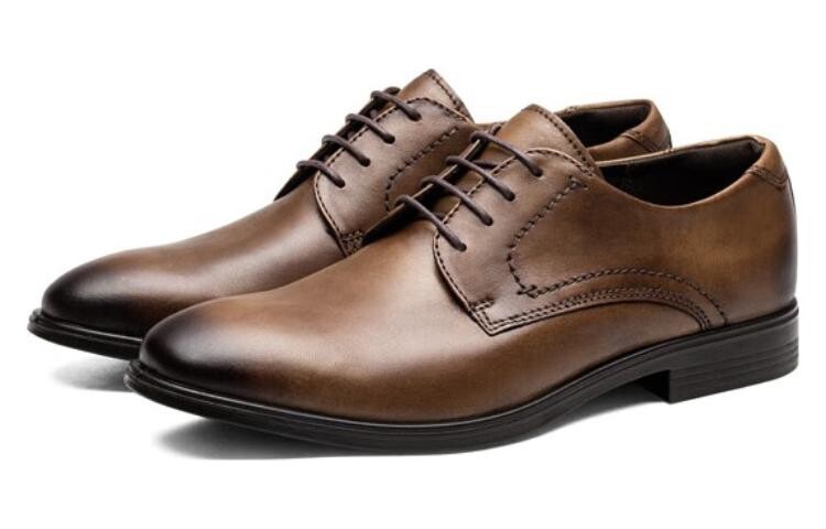 Мужские туфли Ecco Men's Casual Shoes Men Low-Top Brown — фото 3