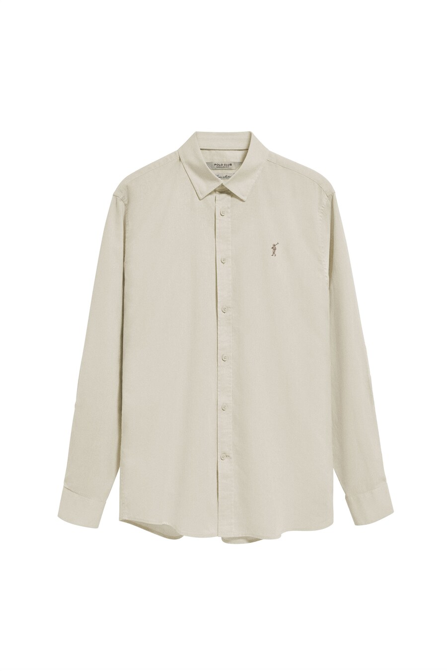 

Рубашка на пуговицах классического кроя Polo Club, бежевый