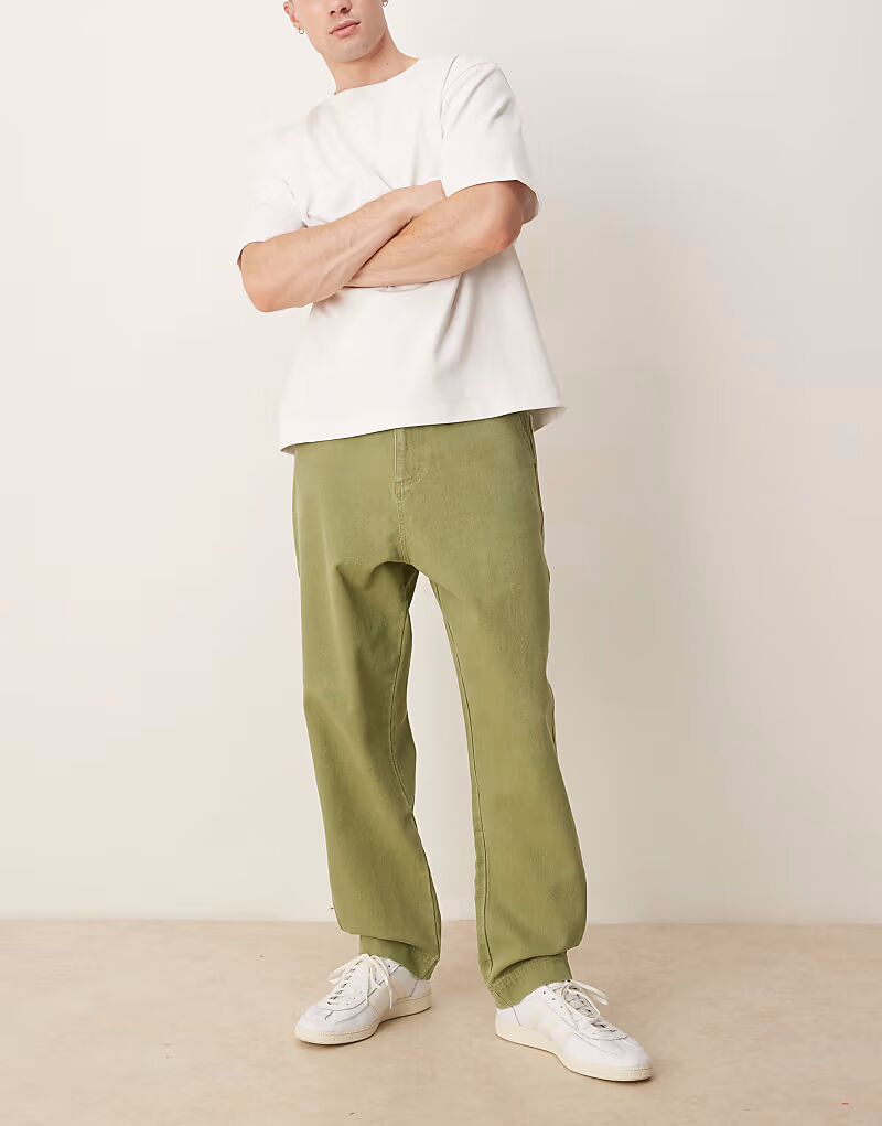 

Брюки-галифе ASOS DESIGN цвета хаки с задним карманом