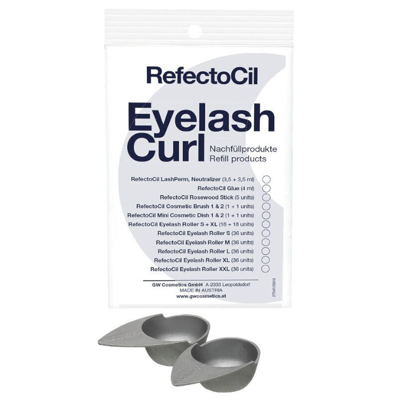 

Косметические баночки для перманентной завивки ресниц Refectocil Eyelash Curl Mini Dish, 2 шт/1 упаковка