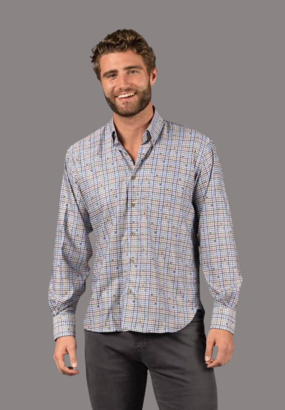 

Рубашка в горошек с рисунком «елочка» American Heritage, цвет herringbone