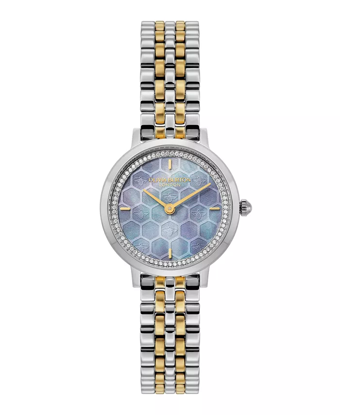 

Женские ультратонкие двухцветные часы-браслет Honeycomb, 28 мм Olivia Burton