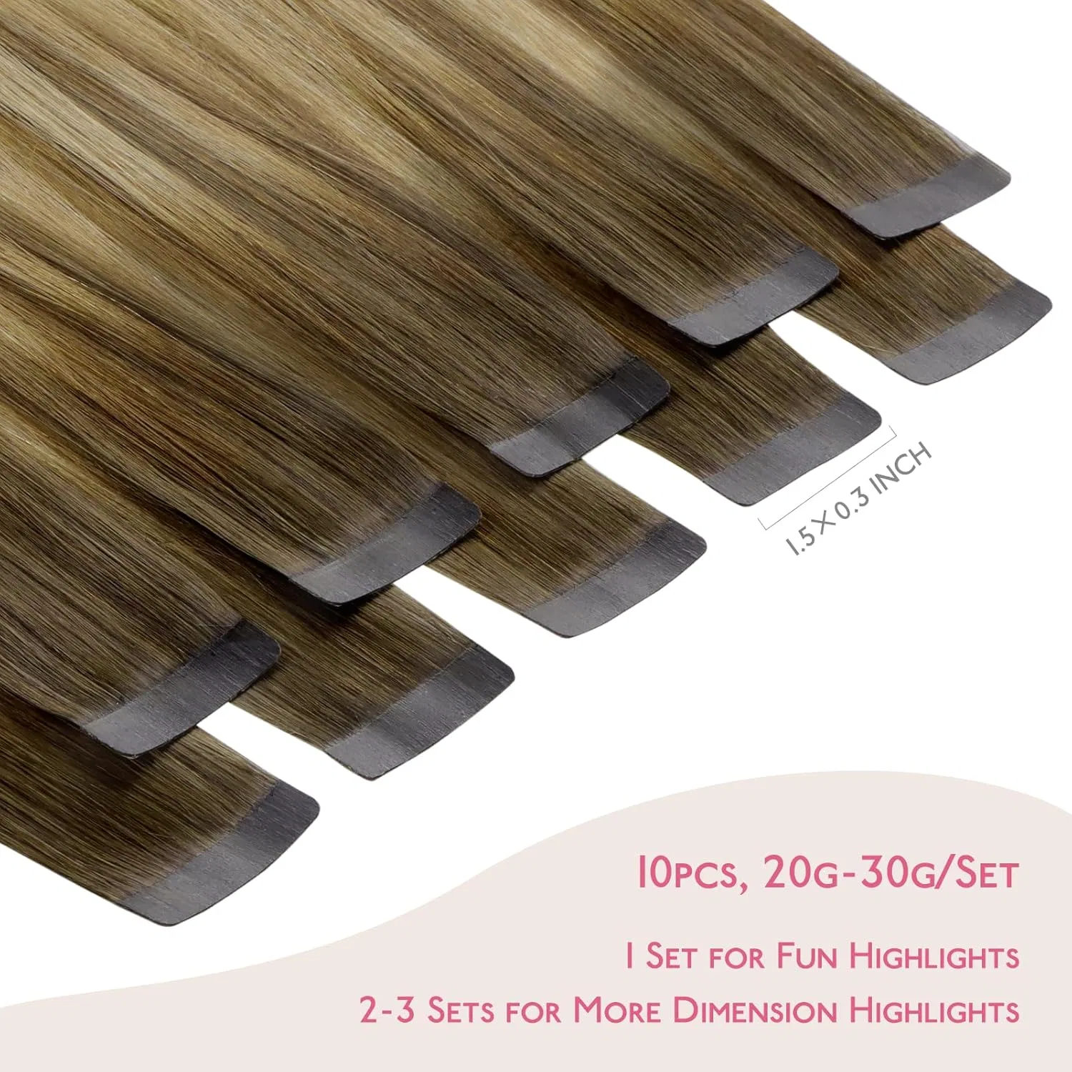 Накладные пряди на лентах «Remy Real Hair Extensions» 60 см от WENNALIFE Wennalife — фото 2