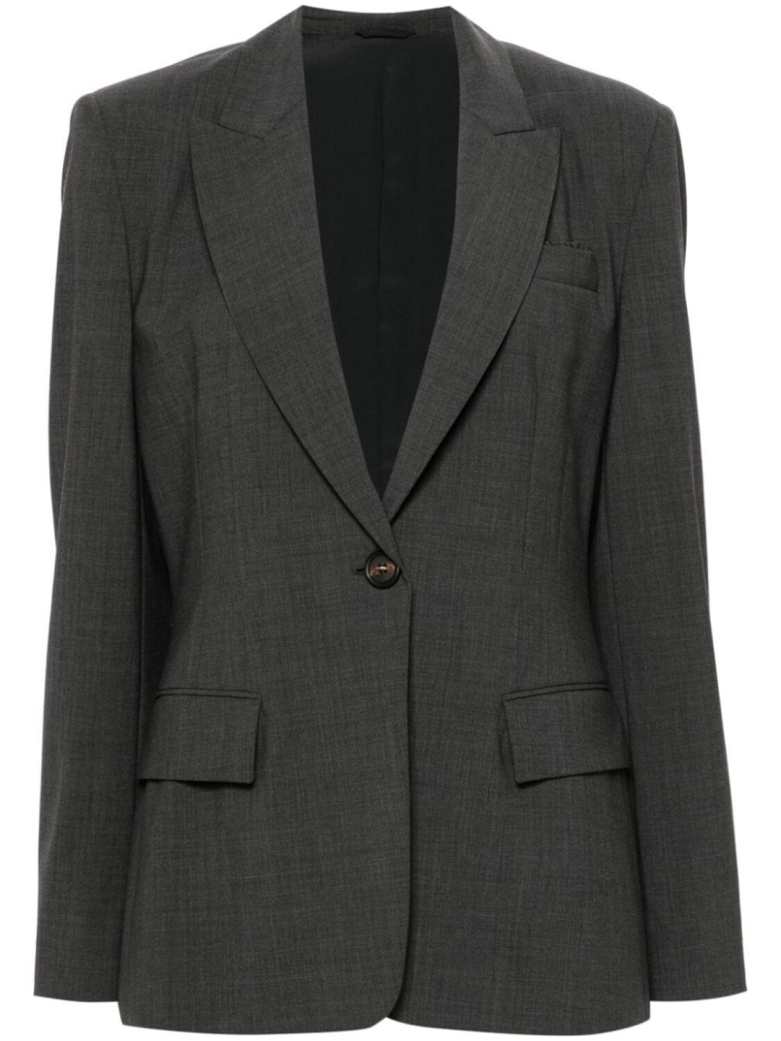 

Brunello Cucinelli блейзер с декором Monili, серый