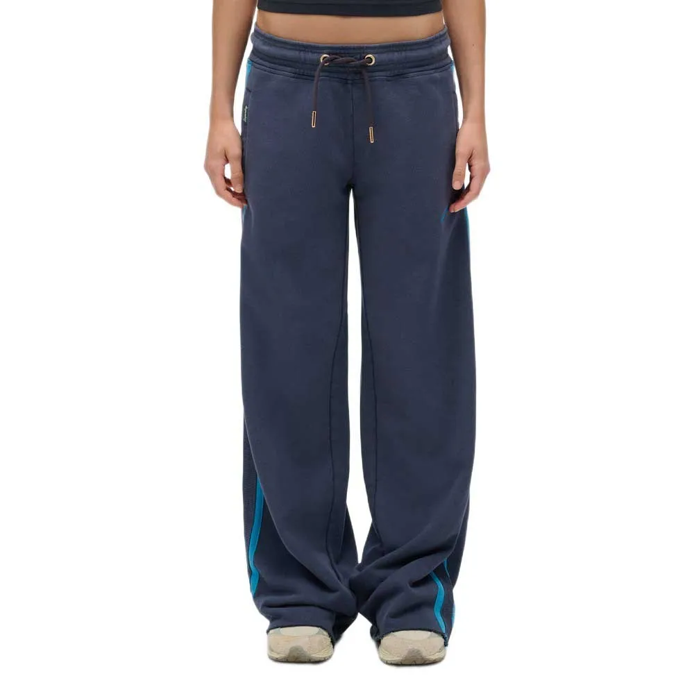 

Спортивные брюки Superdry Essential Logo прямого кроя, синий