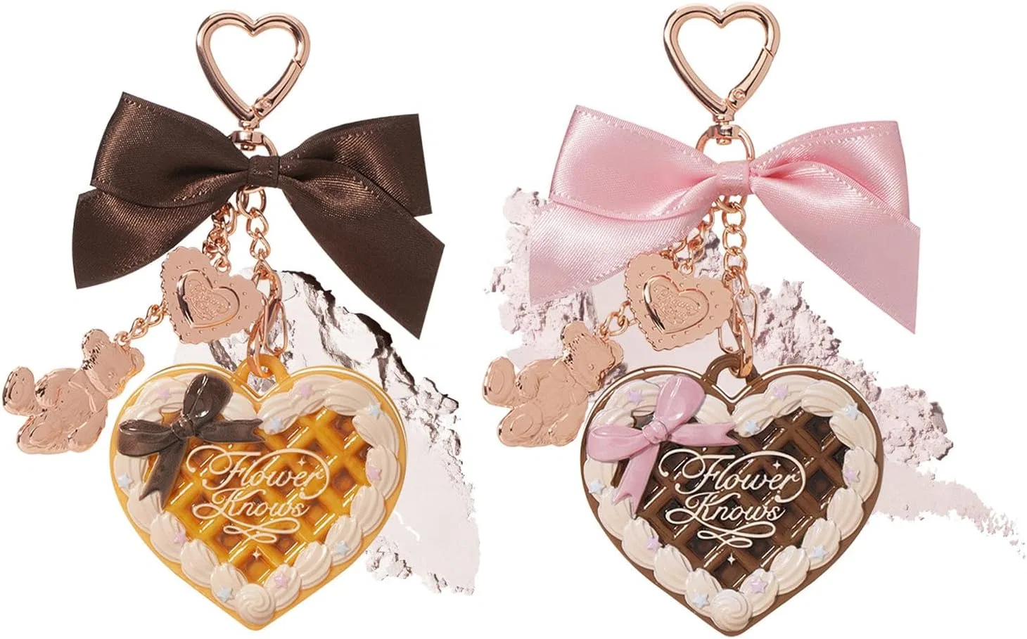 Пудра рассыпчатая Flower Knows Sweetie Bear матирующая, 2.5 г, 01+02