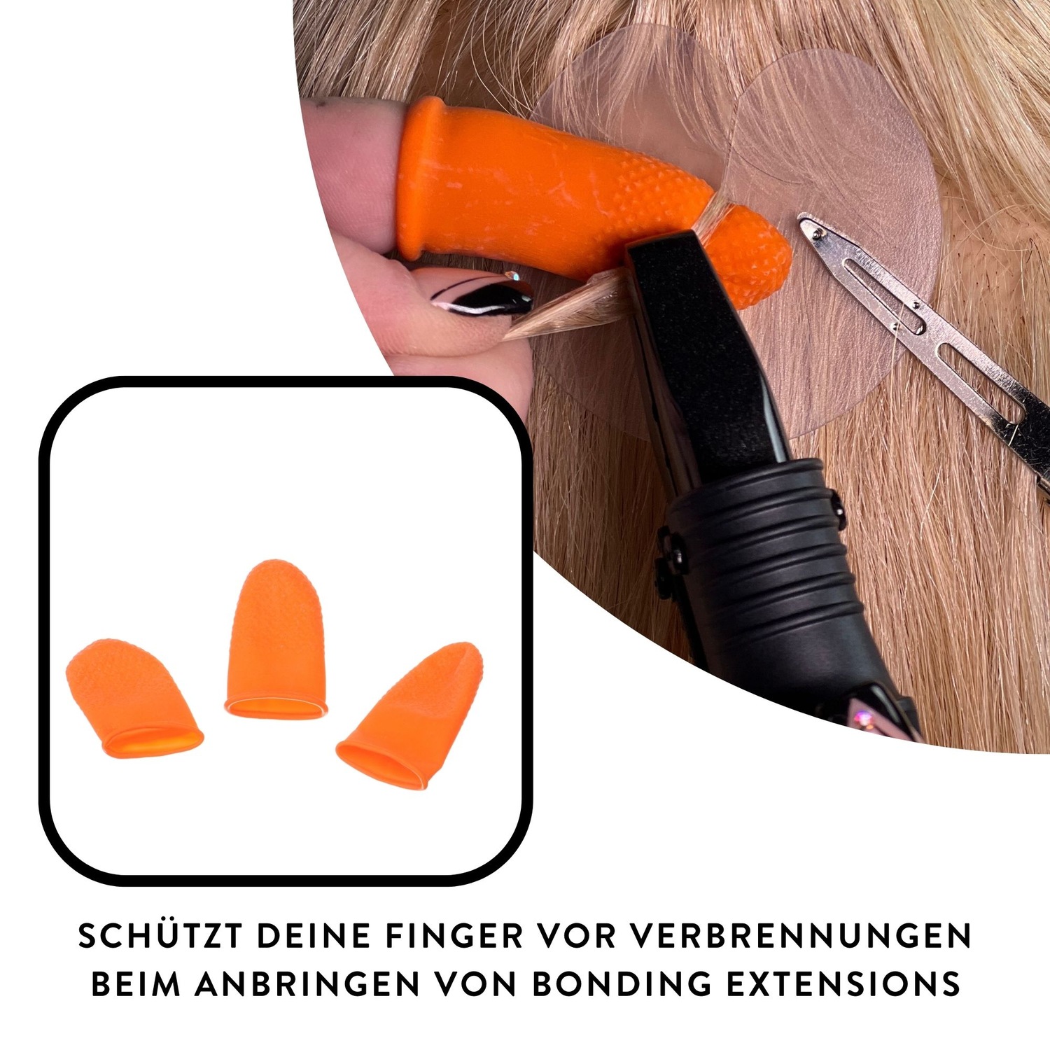 Накладные волосы 10x fingerschutz für bonding extensions Hair2Heart, количество 10 шт. — фото 4
