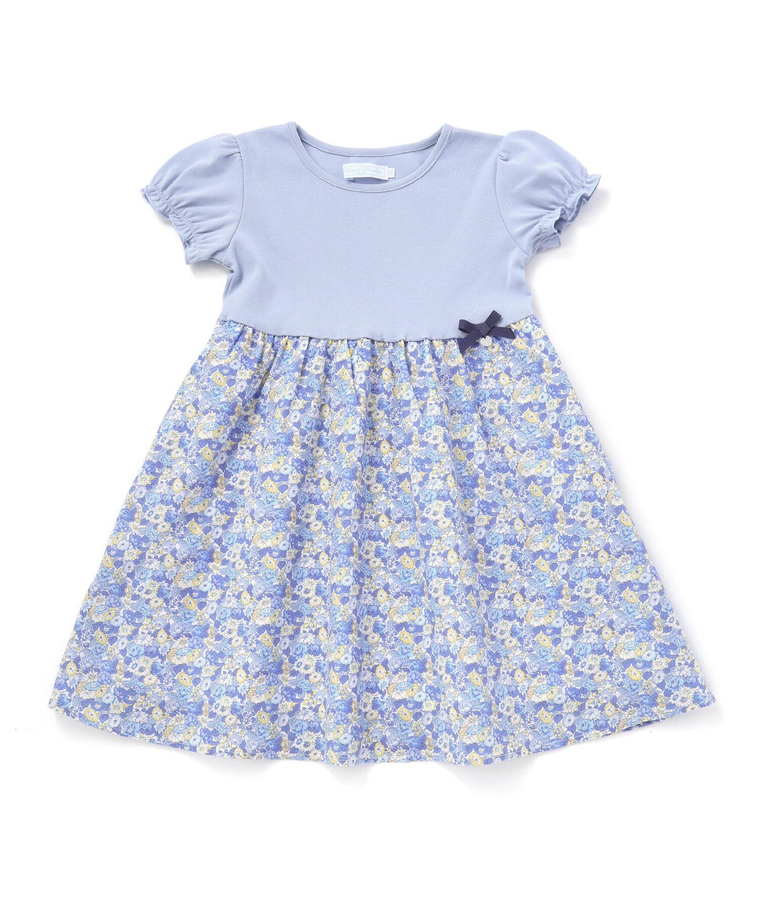 Платье Liberty (Leontyne Dream) из ткани Tana Lawn с французской ребристой отделкой (90-140 см) Tartine et Chocolat, Blue