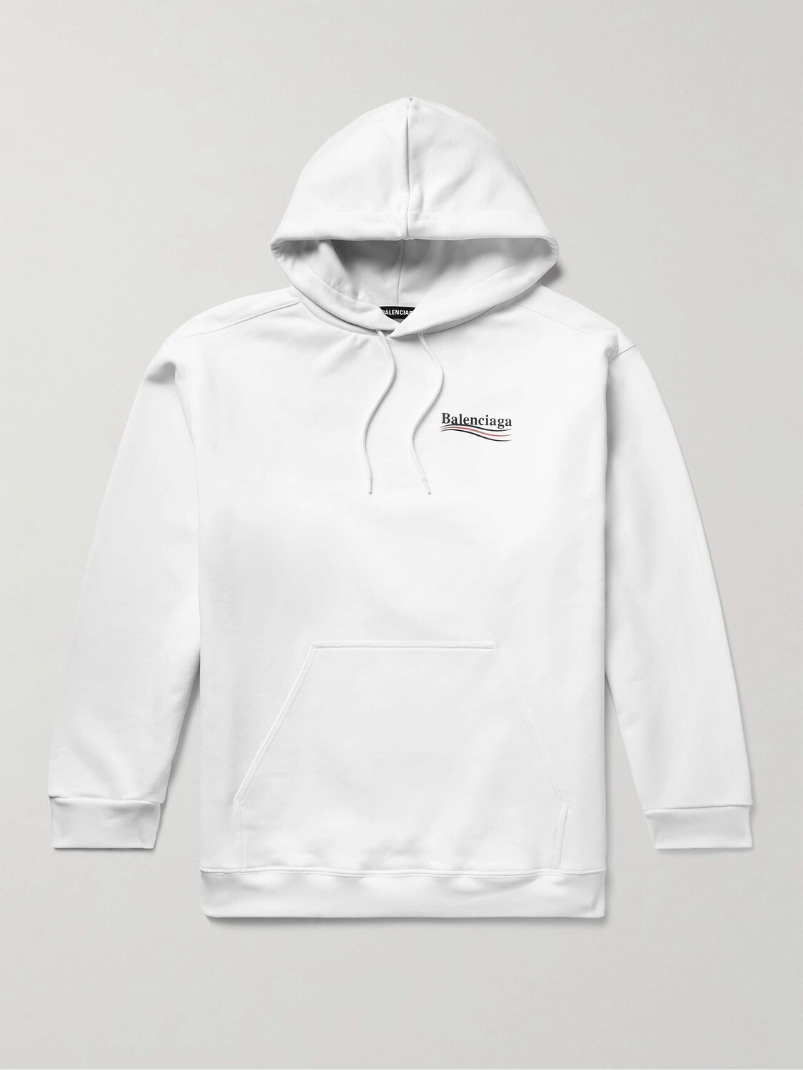 

Худи из хлопкового джерси с логотипом BALENCIAGA, белый