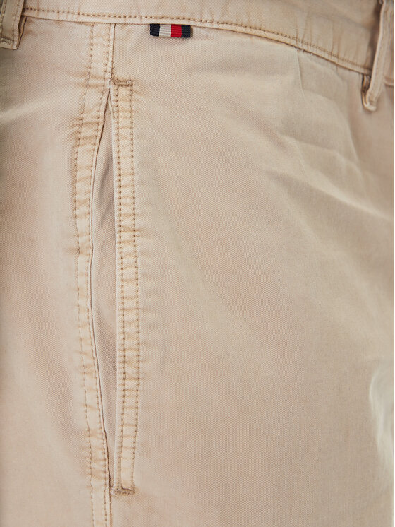 Брюки из ткани straight fit Denton MW0MW39695 Tommy Hilfiger, бежевый — фото 4