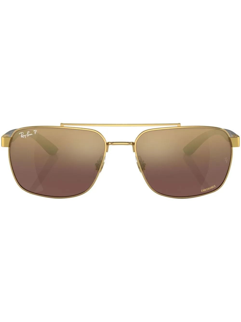 

Солнцезащитные очки в прямоугольной оправе Ray-Ban, золотой