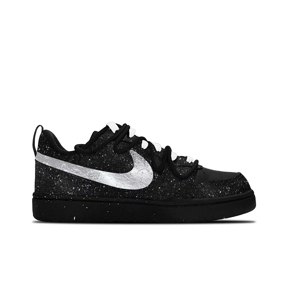 Nike Кроссовки для скейтбординга Court Borough Obsidian Silver Nugget Leather низкие черные унисекс — фото 3