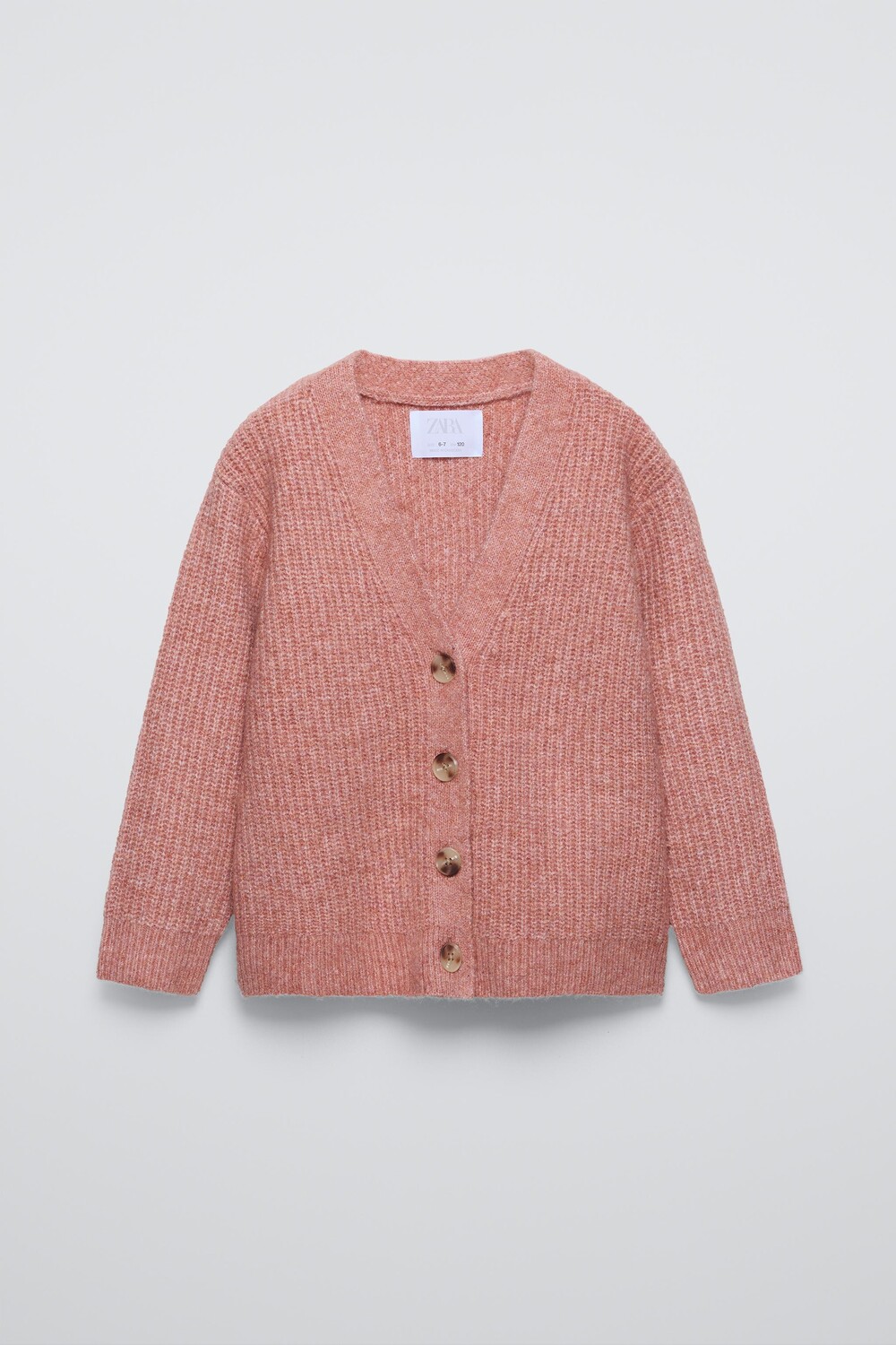 

Вязаный кардиган ZARA, розовый