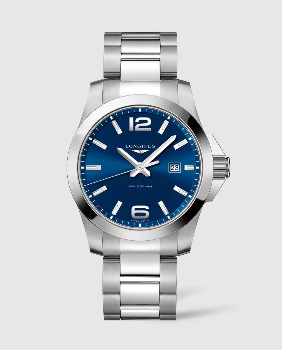 

Longines L37604966 Conquest стальные мужские часы, серебрянный